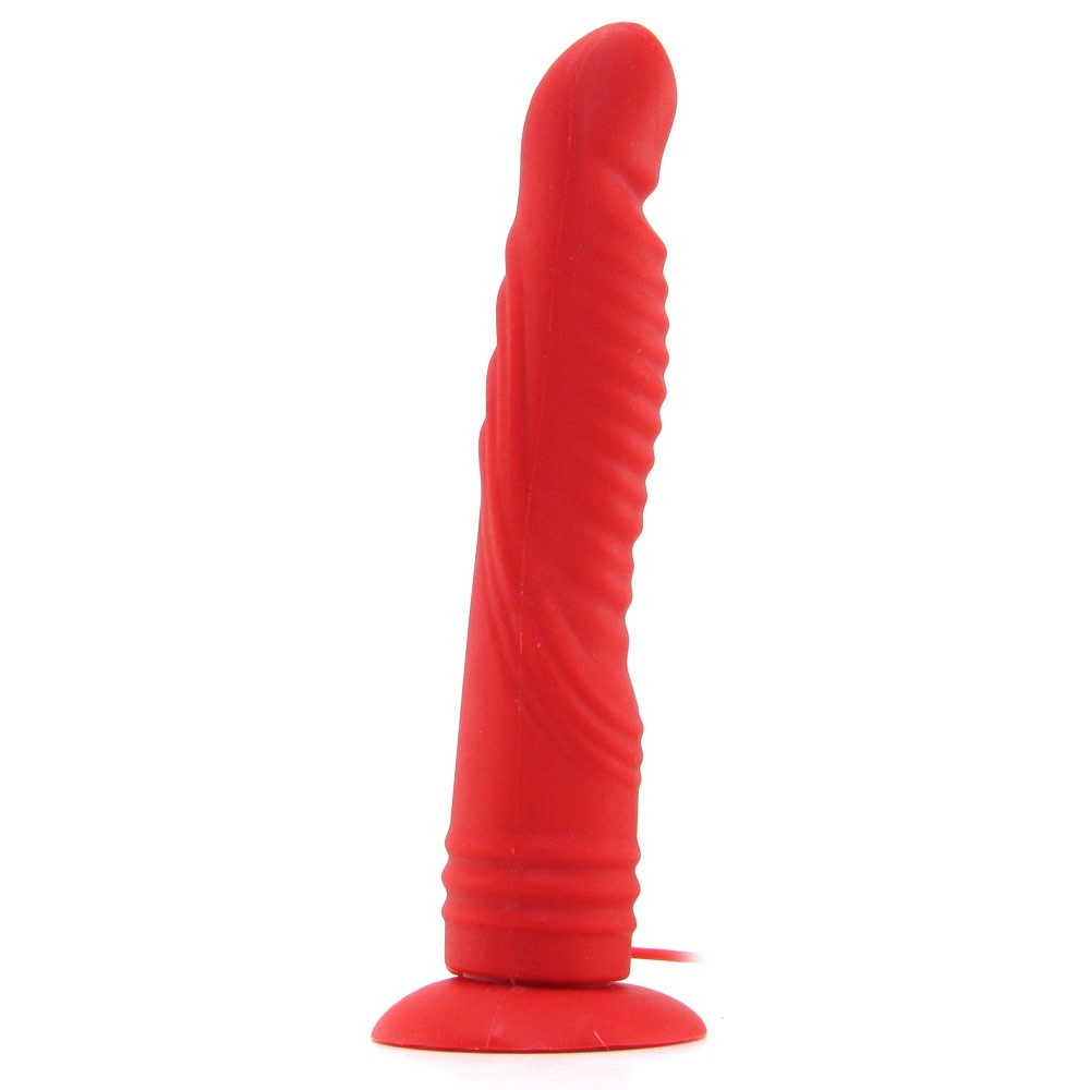 Изображение  Страпон с вибрацией FF Extreme 8 in Ribbed красный