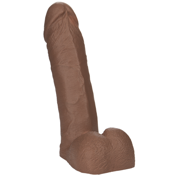 Фото Doc Johnson, США Насадка-фаллоимитатор с мошонкой мулат 8 inch Realistic Cock