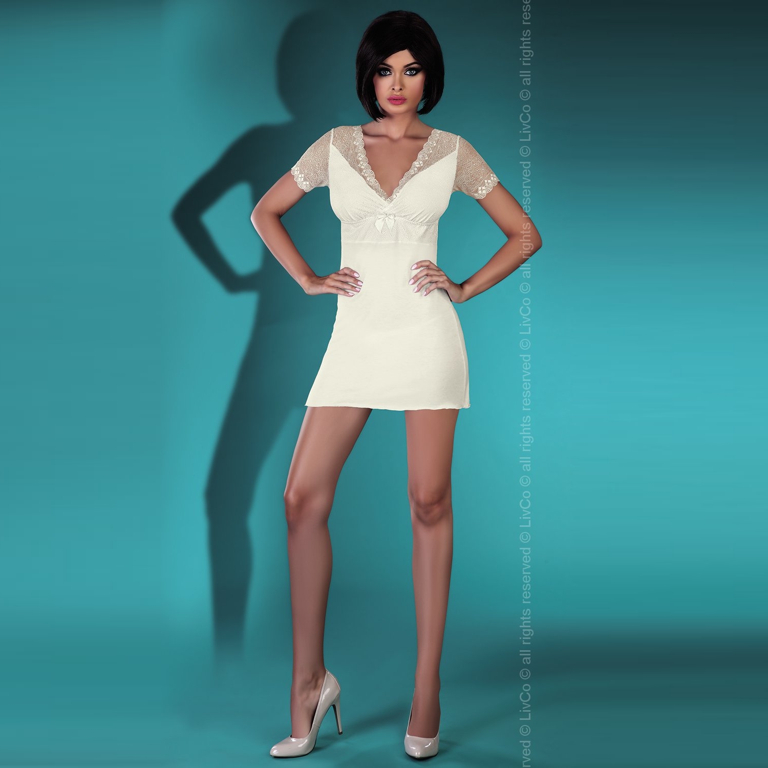 Изображение Livia Corsetti Fashion, Польша Кремовый комплект сорочка с трусиками Babette L/XL