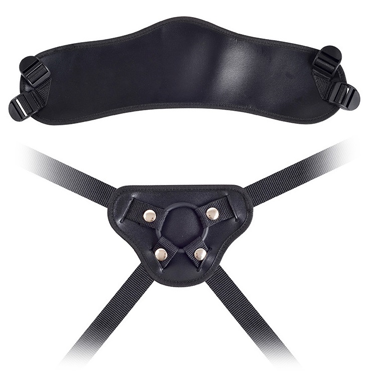 Изображение Lovetoy, Китай Ремень для страпона со сменными кольцами Orgasm Cozy Harness чёрный