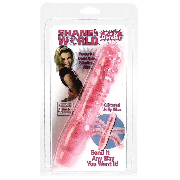 Фото California Exotic Novelties, США Гламурный вибратор с хребтом и блестками Party Bender