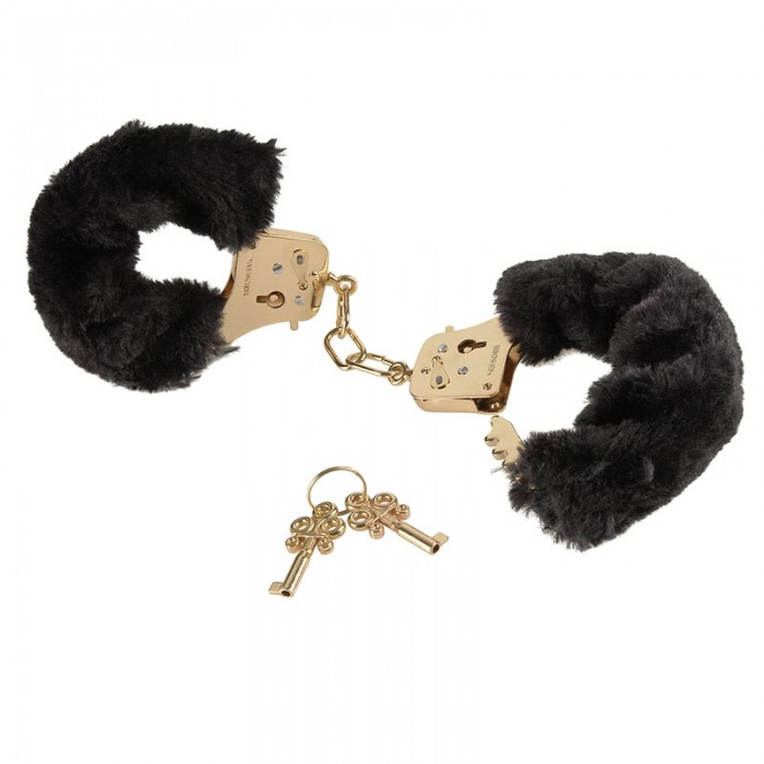 Изображение PipeDream, США Наручники FF Gold Deluxe Furry Cuffs