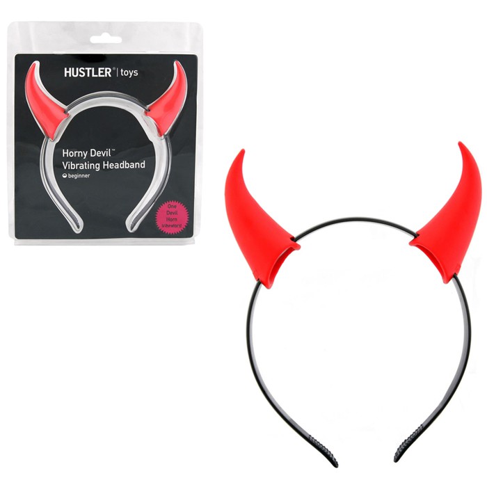 Изображение  Ободок с вибрирующими рожками Horny Devil