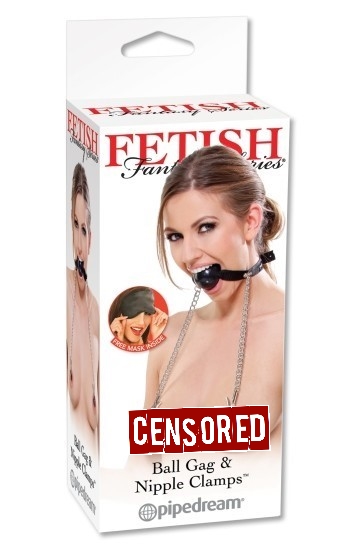 Фото PipeDream, США Кляп FF Ball Gag and Nipple Clamp