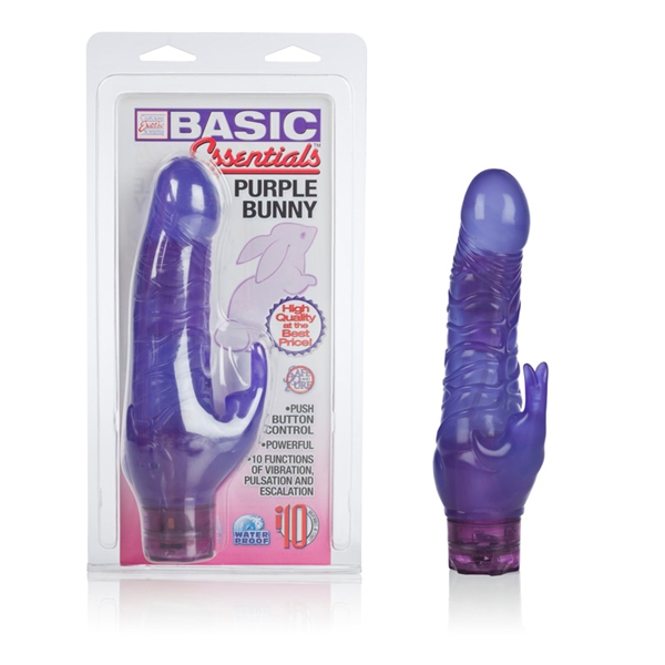 Изображение  Фиолетовый вибратор Basic Essentials - Bunny Vibes
