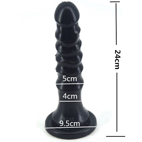 Фото Qianal sex toys, Китай Фаллоимитатор пирамида с присоской черного цвета