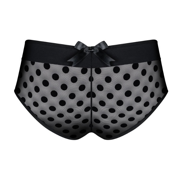 Изображение Obsessive, Польша Черные трусики-шорты Dotina L/XL
