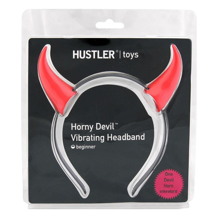 Изображение  Ободок с вибрирующими рожками Horny Devil