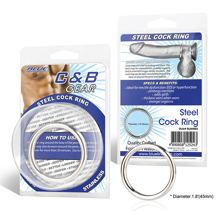 Фото  Стальное эрекционное кольцо 4 8 см Steel Cock Ring