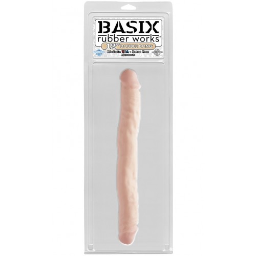 Фото PipeDream, США Двухсторонний фаллоимитатор Basix Rubber Works Double Dong Flesh 34 см