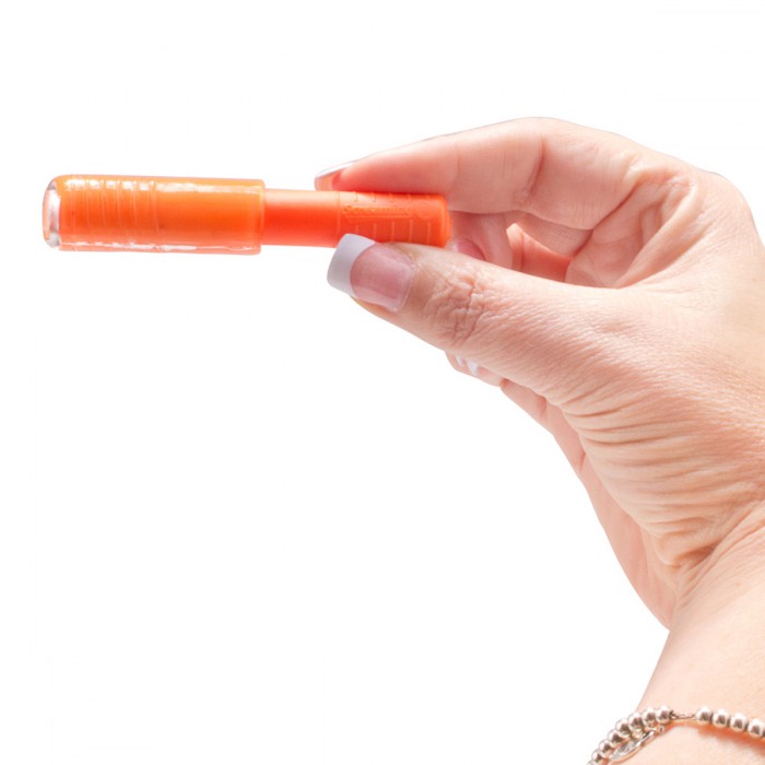 Фото  Тонкий карманный вибратор Go Stix мандариновый