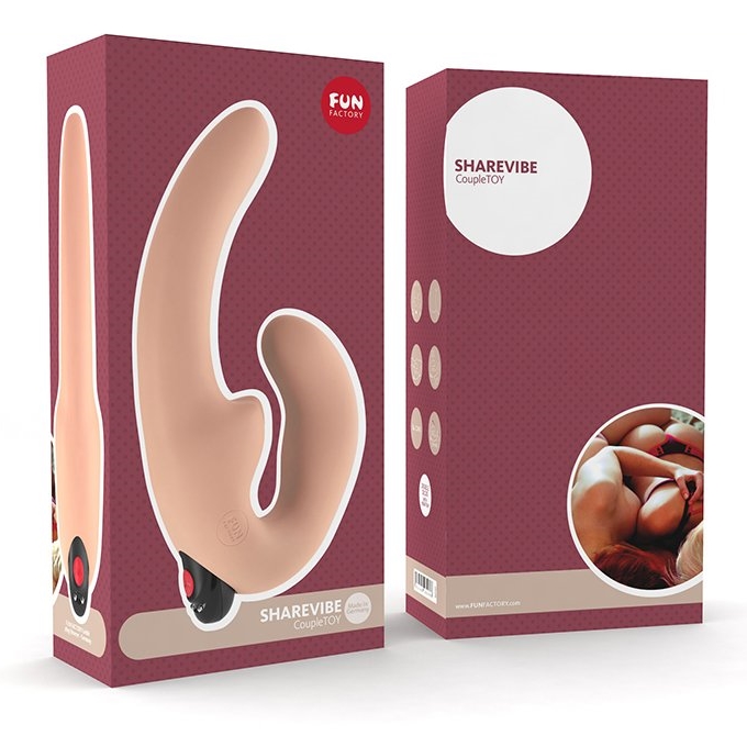 Изображение Fun Factory, Германия Страпон Fun Factory с вибрацией Sharevibe телесный