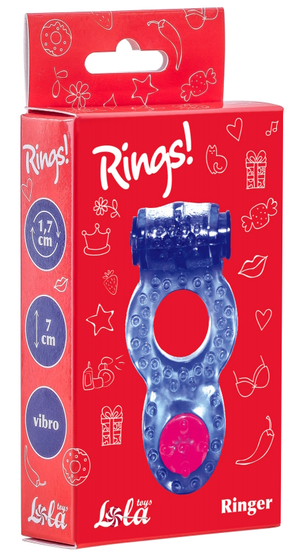Фото Lola Toys, Россия Тянущееся виброкольцо для эрекции Rings Ringer Purple