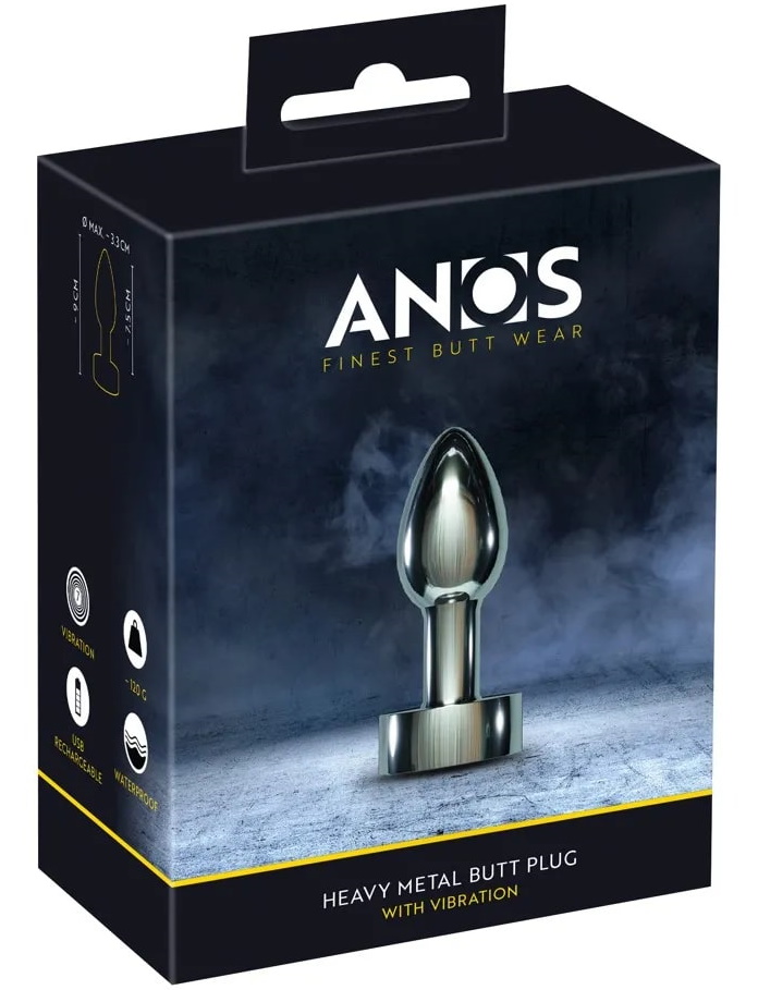 Изображение Orion, Германия Металлическая анальная пробка с вибрацией Heavy Metal Butt Plug