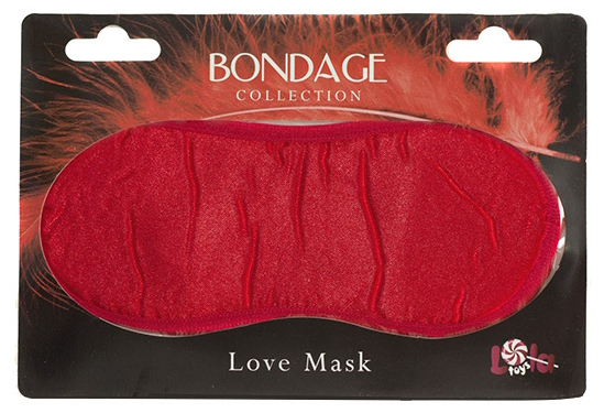 Изображение KISSEXPO Красная маска на глаза Love Mask Bondage