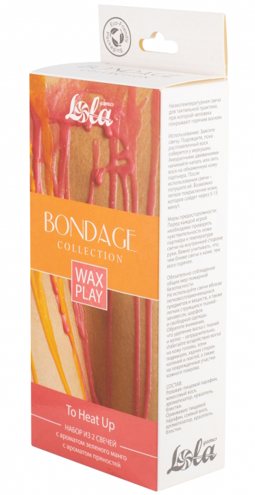 Изображение Lola Toys, Россия Набор из 2 низкотемпературных Wax Play свечей Bondage To Heat Up 160 гр