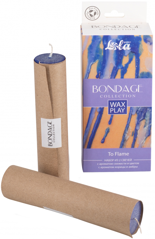Фото Lola Toys, Россия Набор из 2 низкотемпературных Wax Play свечей Bondage To Flame 160 гр