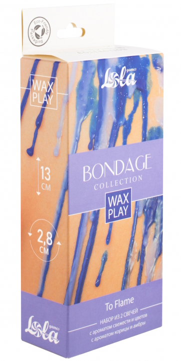 Фото Lola Toys, Россия Набор из 2 низкотемпературных Wax Play свечей Bondage To Flame 160 гр