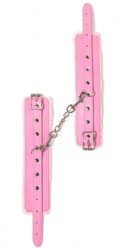Фото Lola Toys, Россия Розовые наручники с металлической цепью Party Hard Calm Pink