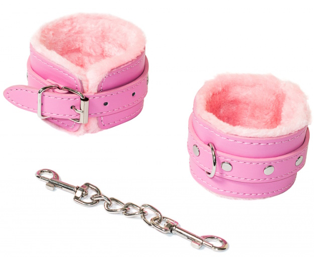 Фото Lola Toys, Россия Розовые наручники с металлической цепью Party Hard Calm Pink