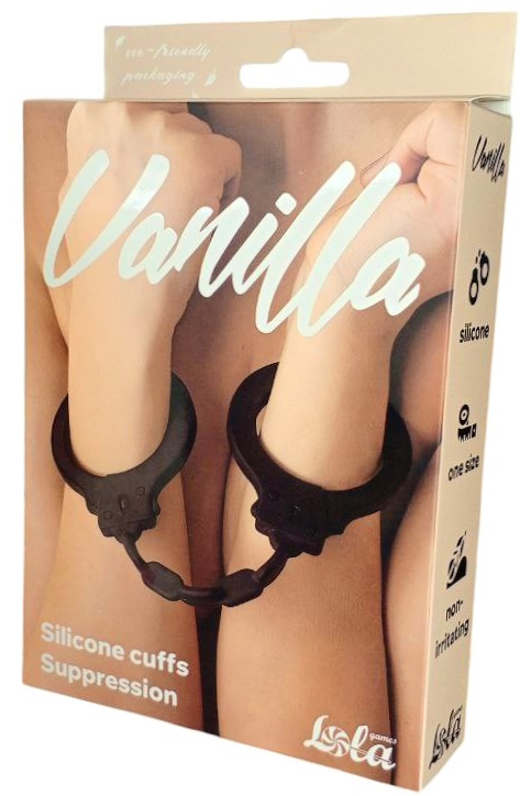 Фото  Силиконовые наручники Vanilla Suppression Black