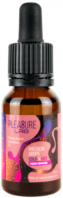 Изображение  Жидкий вибратор с афродизиаком Pleasure Lab Passion Drips Cold N Hot 15 мл