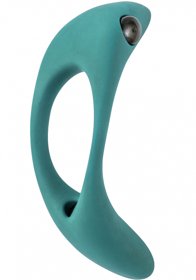 Изображение Lola Toys, Россия Эрекционное кольцо с двойной вибростимуляцией Pure Passion Lunar Green