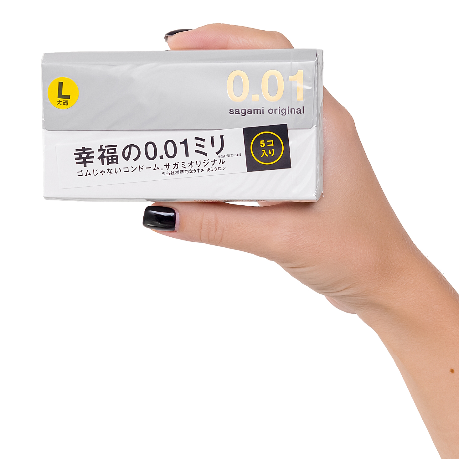 Изображение Sagami, Япония Полиуретановые презервативы Sagami Original 0,01 L-size 5 шт