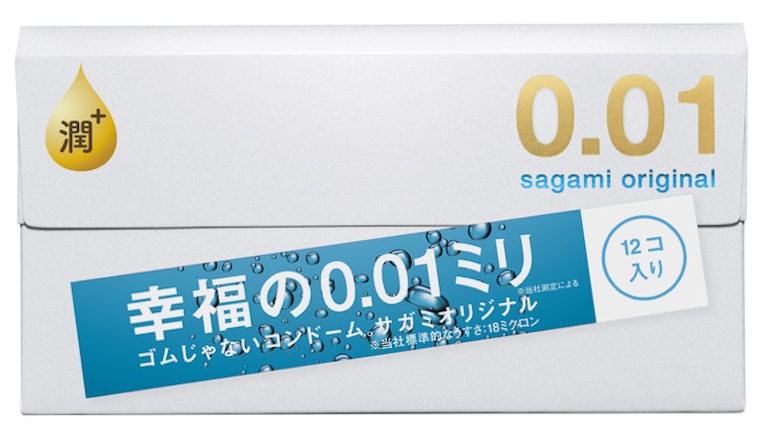 Фото Sagami, Япония Полиуретановые презервативы Sagami Original 0,01 Extra Lub 12 шт