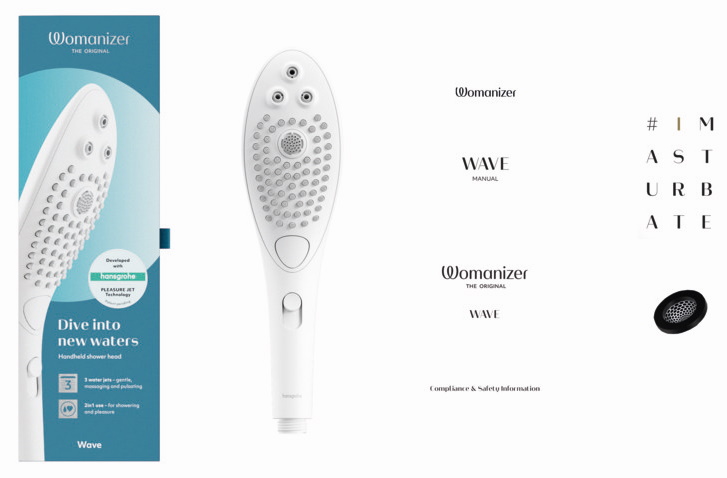 Фото Womanizer, Германия Насадка для душа Womanizer Wave белая