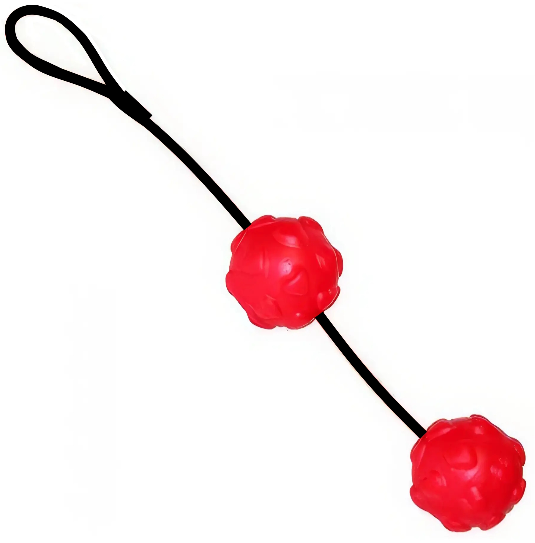 Фото  Красные вагинальные шарики со смещенным центром Sweet Hearts Duo Loveballs