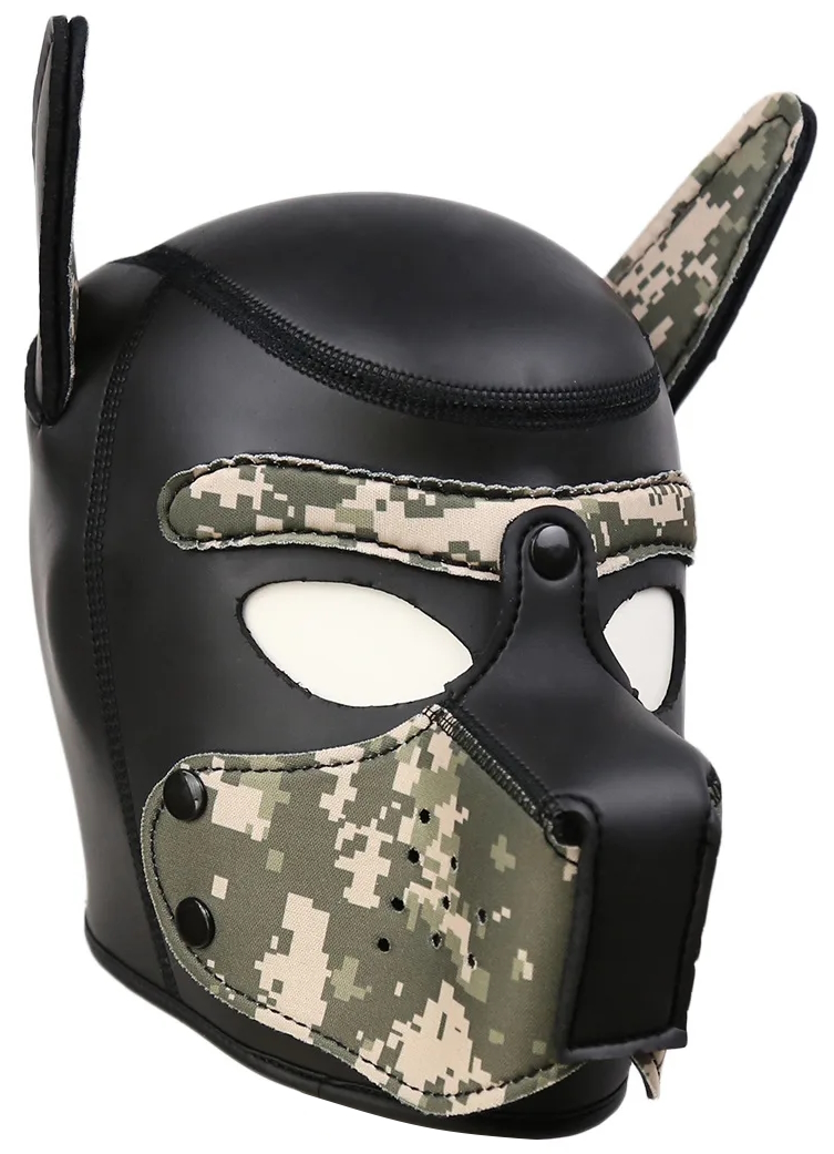 Фото KISSEXPO Фетиш-маска собаки Angry Dog M черный хаки