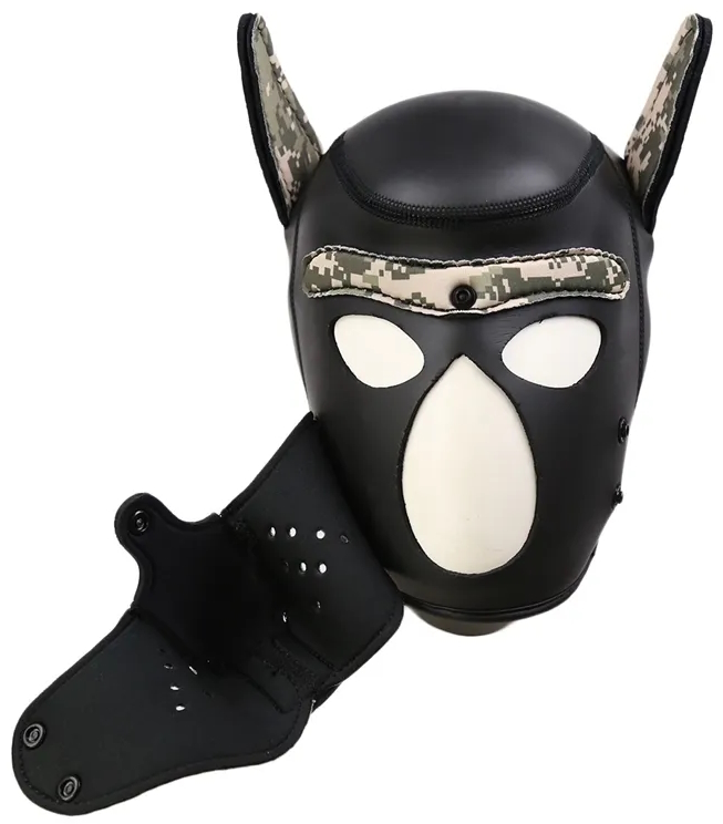 Фото KISSEXPO Фетиш-маска собаки Angry Dog M черный хаки