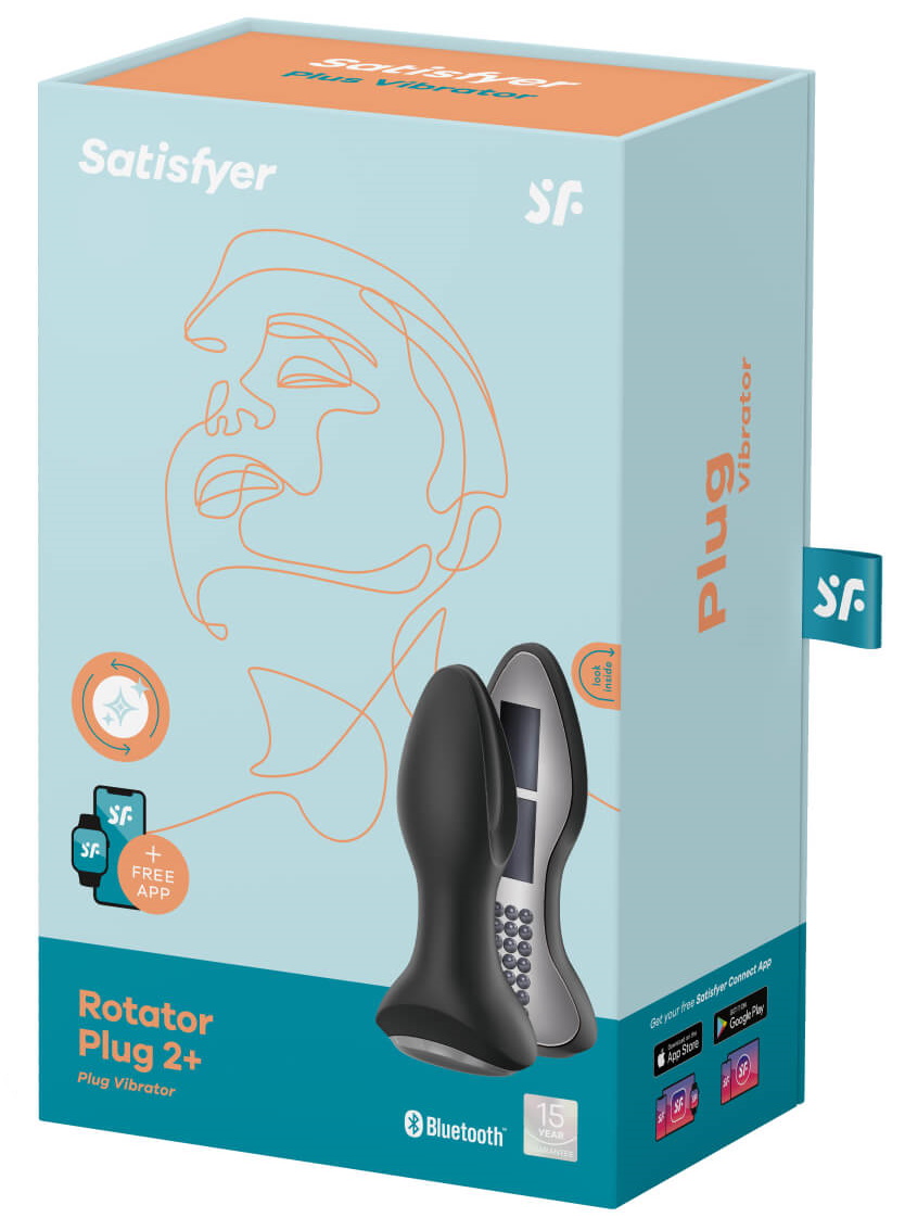 Фото Satisfyer, Германия Анальный смарт-стимулятор с вибрацией и ротацией Satisfyer Rotator Plug 2+ черный