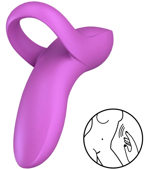 Изображение Satisfyer, Германия Универсальный вибромассажер на палец Satisfyer Bold Lover фиолетовый