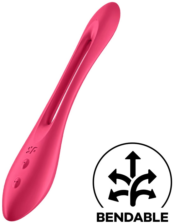 Фото Satisfyer, Германия Многофункциональный вибратор для пар с гибкой основой Satisfyer Elastic Joy Red
