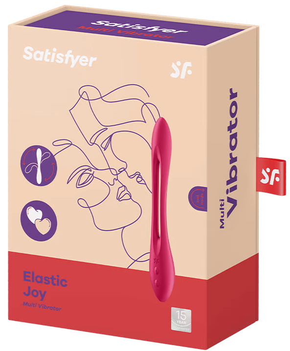 Фото Satisfyer, Германия Многофункциональный вибратор для пар с гибкой основой Satisfyer Elastic Joy Red