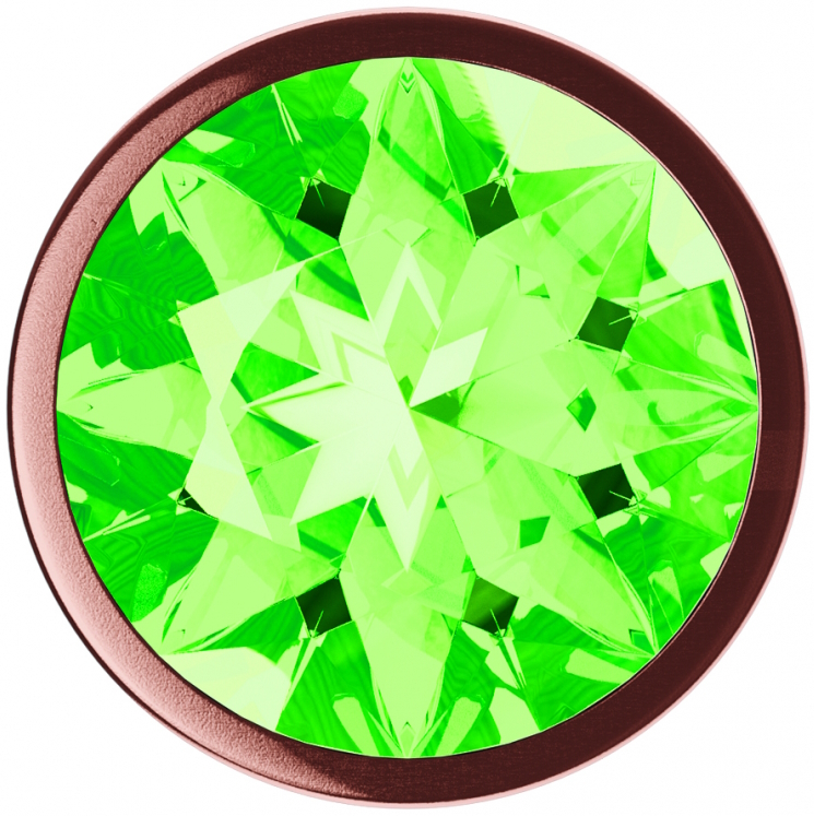 Изображение Lola Toys, Россия Анальная пробка Diamond Emerald Shine S розовое золото