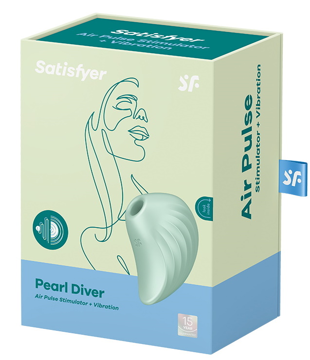 Изображение Satisfyer, Германия Вакуумно-волновой стимулятор с вибрацией Satisfyer Pearl Diver зеленый