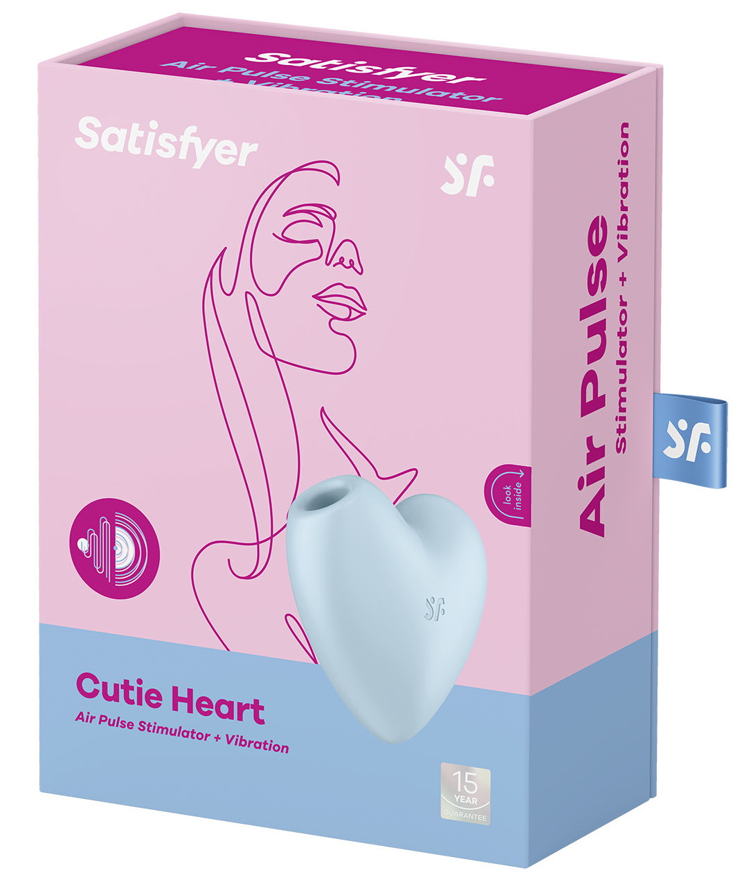 Изображение Satisfyer, Германия Вакуумно-волновой стимулятор с вибрацией Satisfyer Cutie Heart голубой