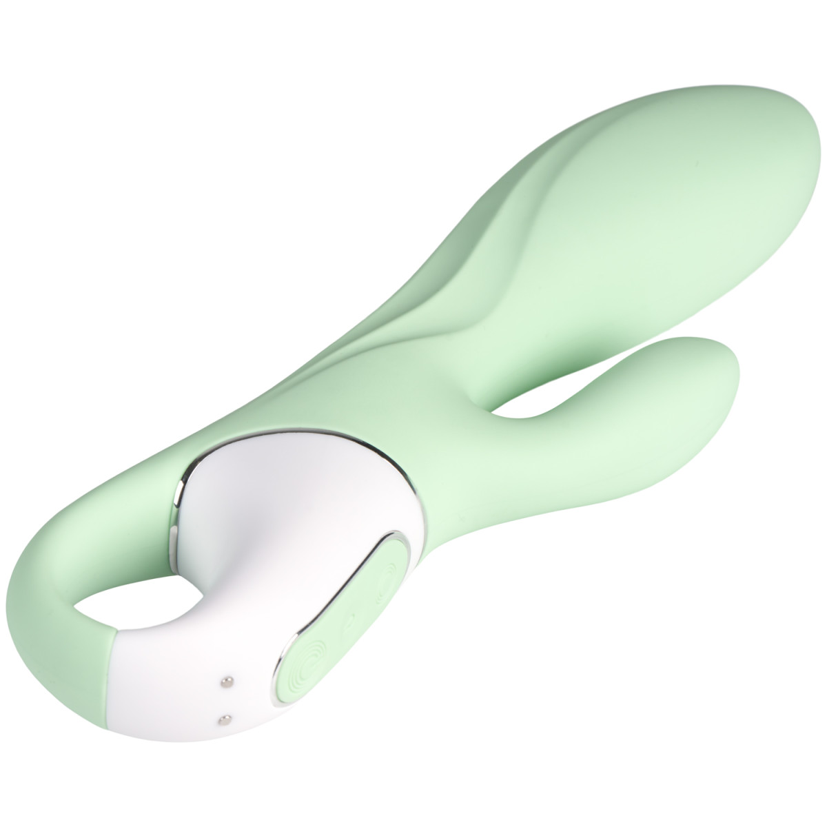 Фото Satisfyer, Германия Расширяющийся смарт-вибратор с клиторальным стимулятором Satisfyer Air Pump Bunny 5+ зеленый