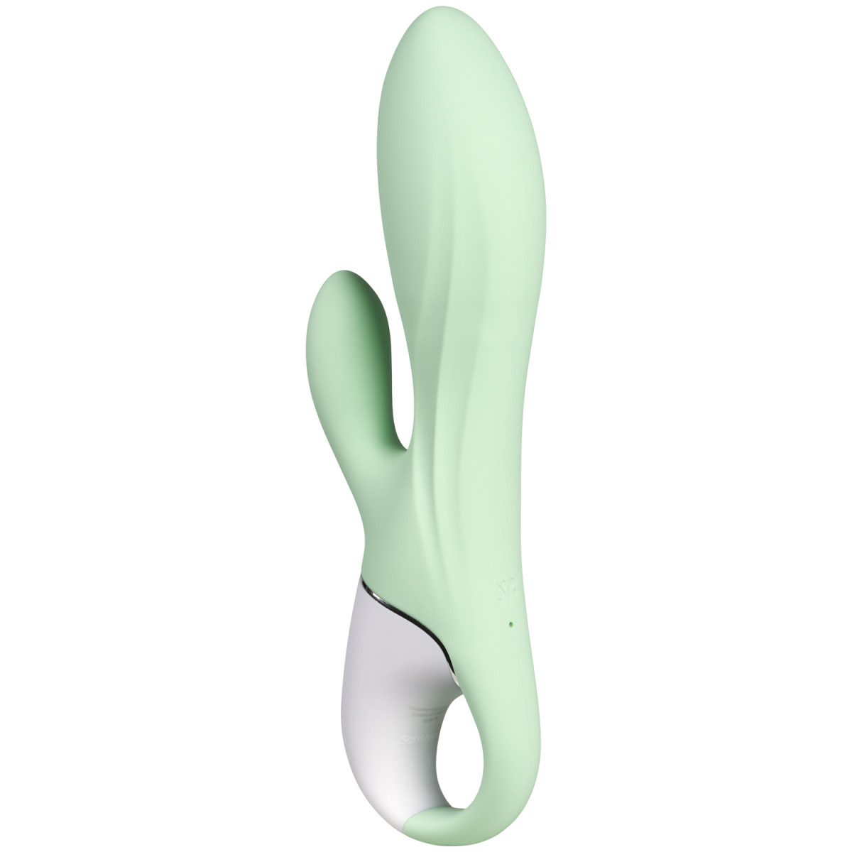 Фото Satisfyer, Германия Расширяющийся смарт-вибратор с клиторальным стимулятором Satisfyer Air Pump Bunny 5+ зеленый