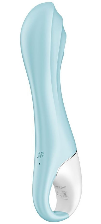 Изображение Satisfyer, Германия Расширяющийся смарт-вибратор с рельефной головкой Satisfyer Air Pump Vibrator 5+ голубой