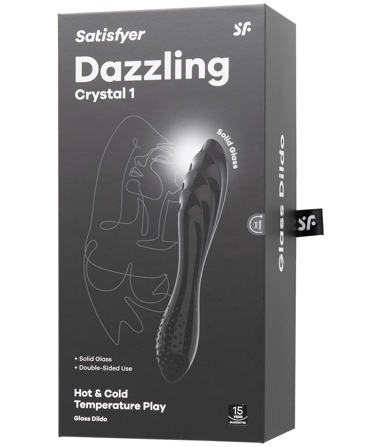 Изображение Satisfyer, Германия Двусторонний фаллос из стекла Satisfyer Dazzling Crystal 1 черный 18 см