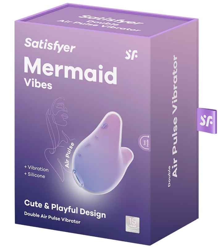 Изображение Satisfyer, Германия Вакуумно-волновой стимулятор с вибрацией Satisfyer Mermaid Vibes лилово-розовый