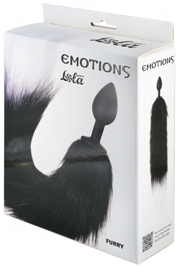 Фото Lola Toys, Россия Анальная пробка с черно-белым хвостиком Emotions Furry 42см