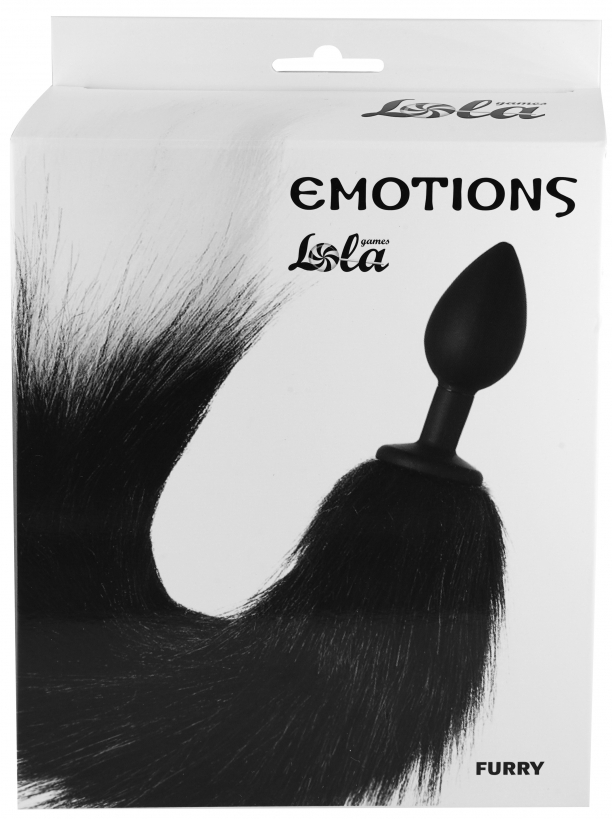Фото Lola Toys, Россия Анальная пробка с черно-белым хвостиком Emotions Furry 42см