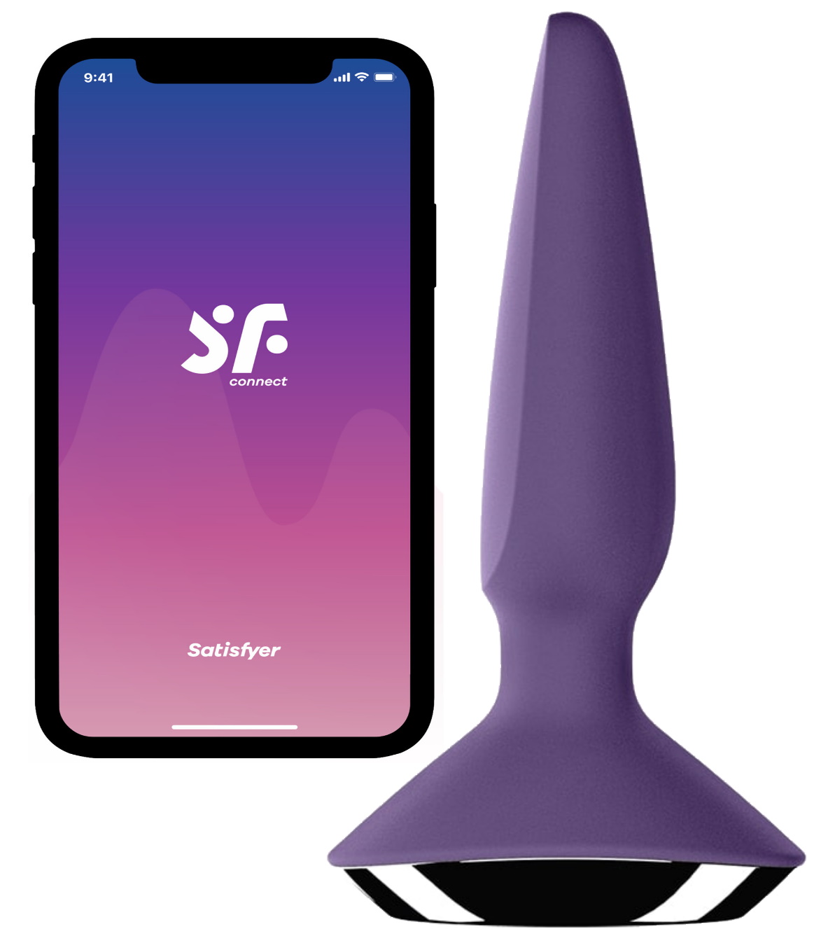 Изображение Satisfyer, Германия Анальный смарт-стимулятор с вибрацией Satisfyer Plug-ilicious 1 фиолетовый ДЕФОРМИРОВАННАЯ УПАКОВКА