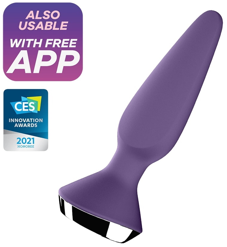 Изображение Satisfyer, Германия Анальный смарт-стимулятор с вибрацией Satisfyer Plug-ilicious 1 фиолетовый ДЕФОРМИРОВАННАЯ УПАКОВКА