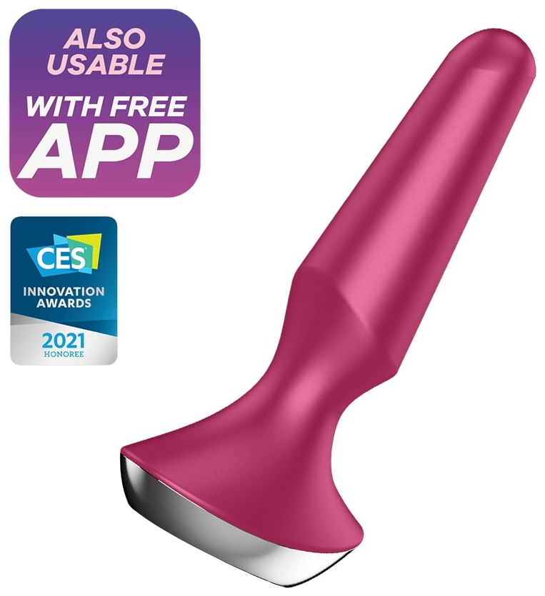 Фото Satisfyer, Германия Анальный смарт-стимулятор с вибрацией Satisfyer Plug-ilicious 2 розовый